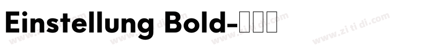 Einstellung Bold字体转换 Einstellung Bold字体转换